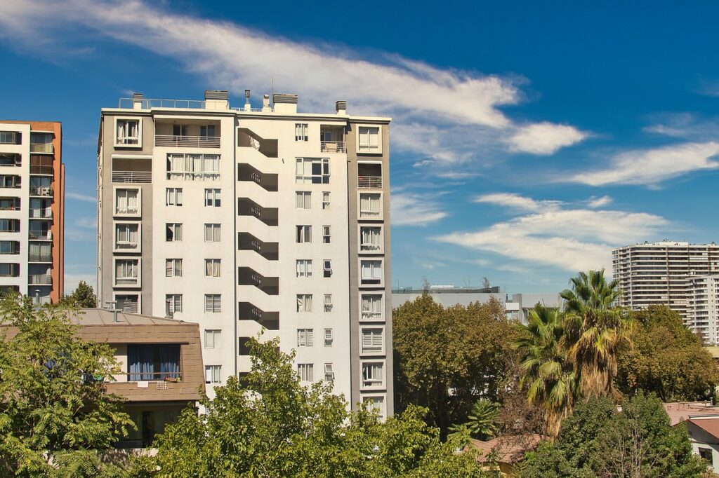 darling, clouds, building, trees, departments, nature, city, district, sunny, warm, urban landscape, summer